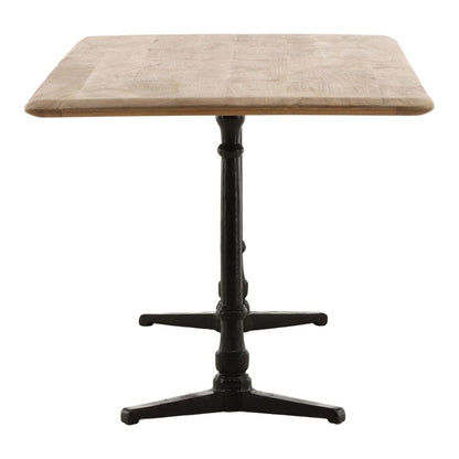Natural and Black Mango Wood and Iron Table 78 in Wide