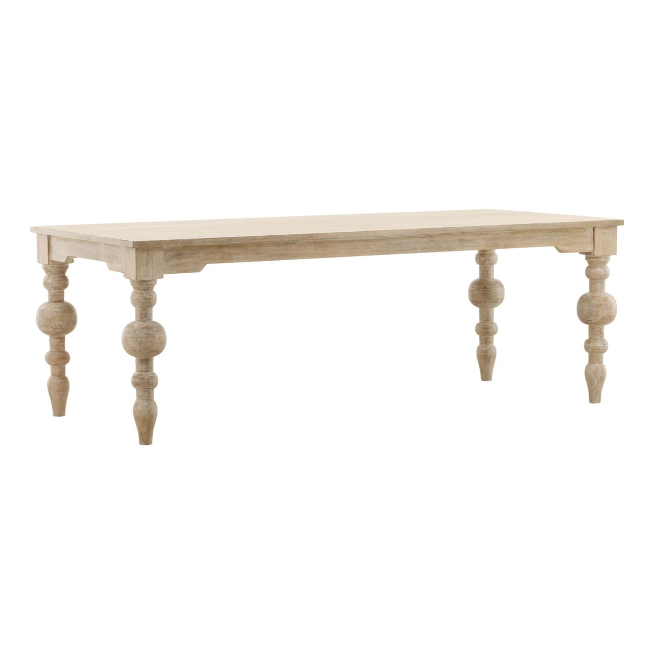 Whitewash Mango Wood Table 87 in Wide