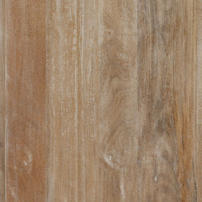 Natural and Black Mango Wood, Iron and Glass Cabinet 48 in Wide