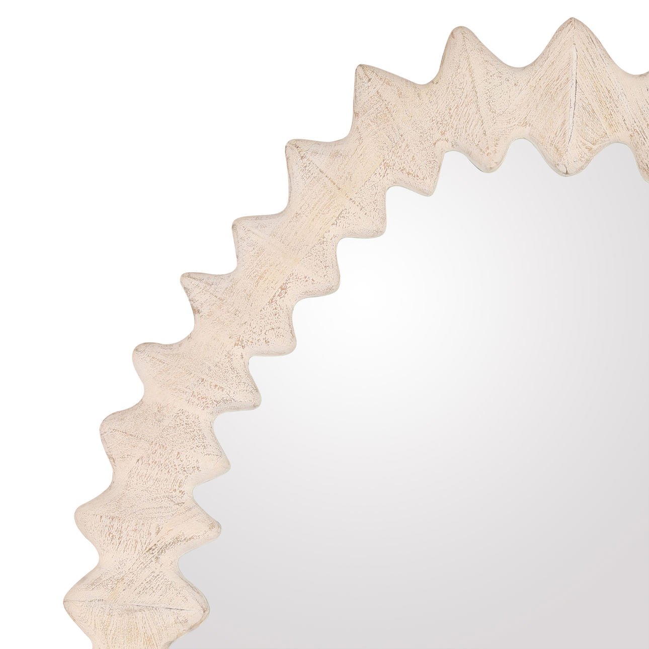 Whitewash Mango Wood Mirror 48 in Wide