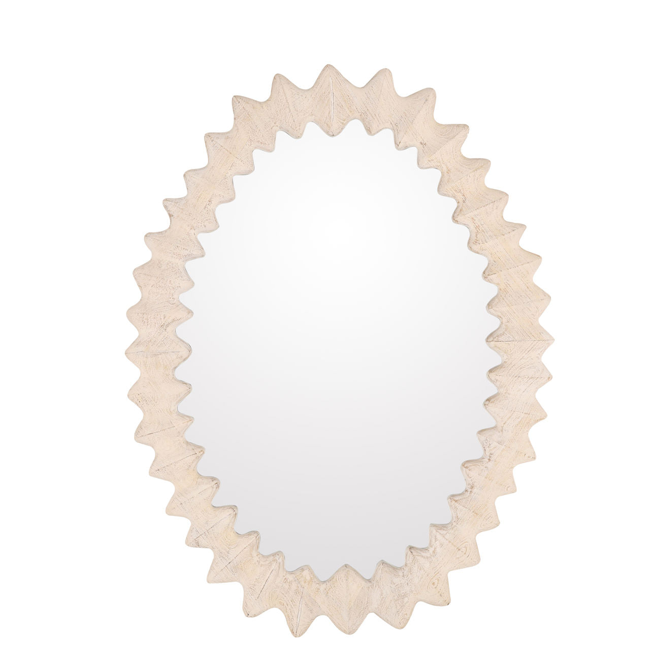 Whitewash Mango Wood Mirror 48 in Wide
