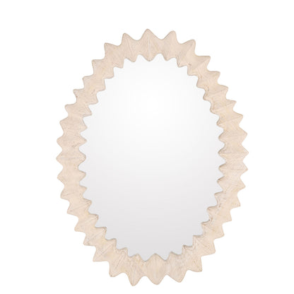 Whitewash Mango Wood Mirror 48 in Wide