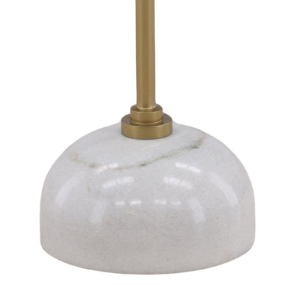 Beige and Brass Tendu Marble, Rajnagar Marble and Iron Table 15 in Wide