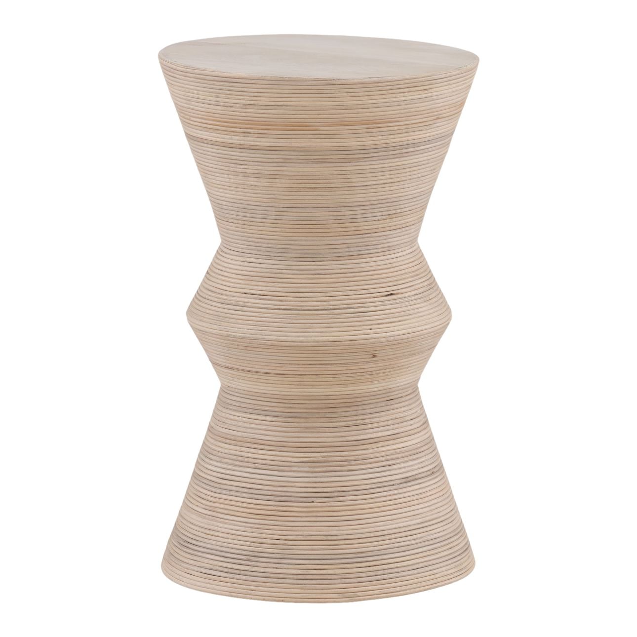 Light Natural Mango Wood and Cane Table 13 in Wide
