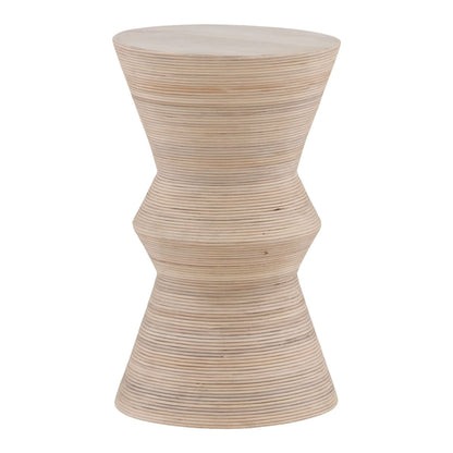 Light Natural Mango Wood and Cane Table 13 in Wide