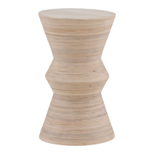 Light Natural Mango Wood and Cane Table 13 in Wide