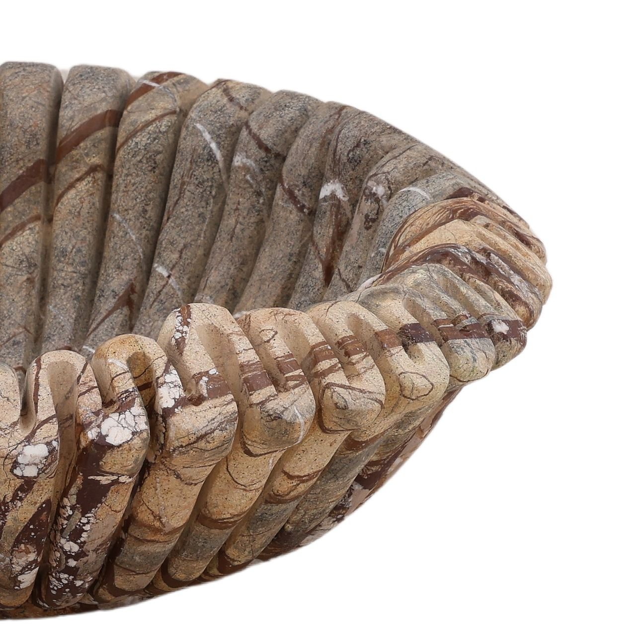 Brown Marble Bowl 15 in Wide