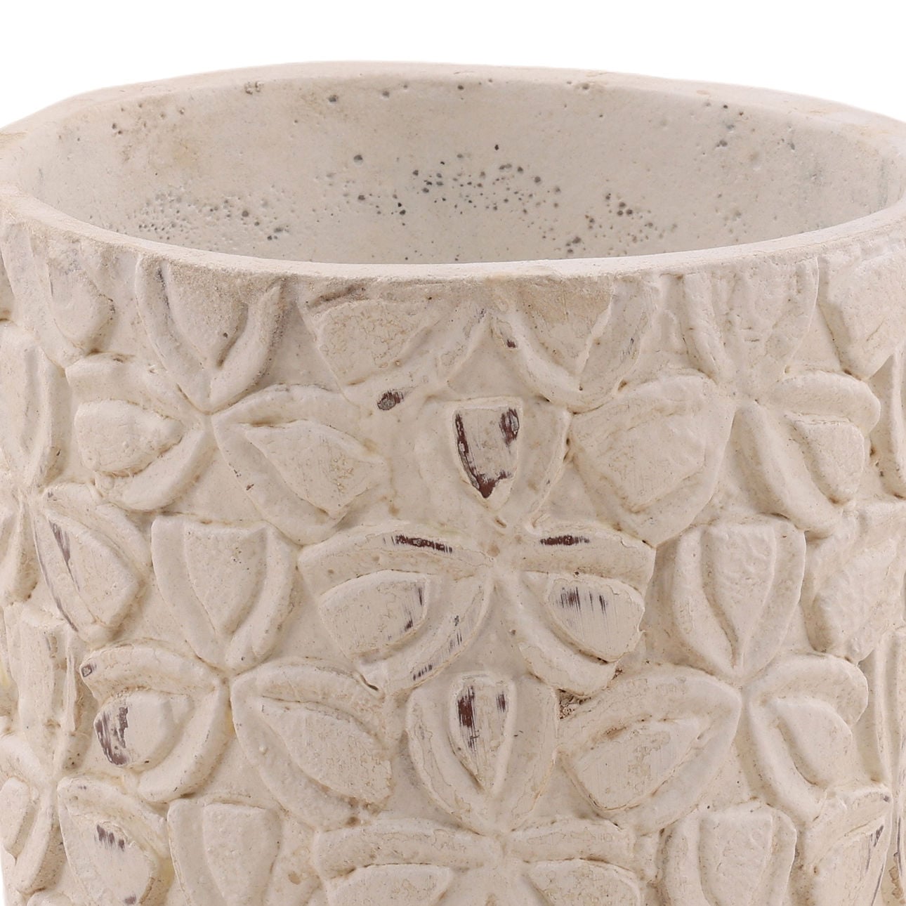 Antique Brown Ceramic Vase 8 in Wide