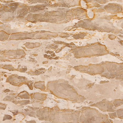 Beige and Brown Tendu Marble and Mango Wood Island 60 in Wide