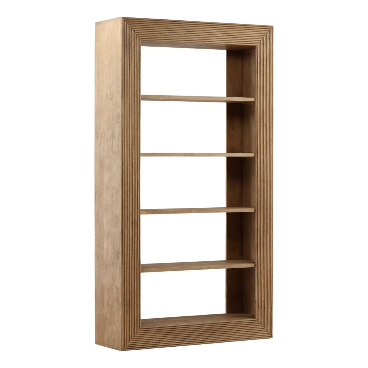Natural Mango Wood Bookcase 48 in Wide