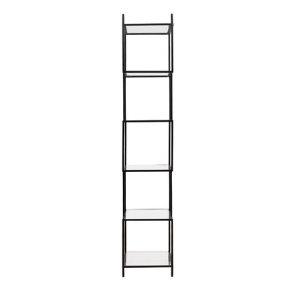 Elevated Iron and Glass Bookcases & Shelving