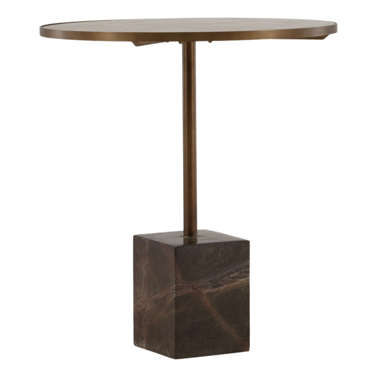 Modern Bidasar Marble and Iron Home Accent