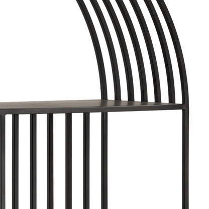 Black Gunmetal Finish Iron Bookcase 39 in Wide