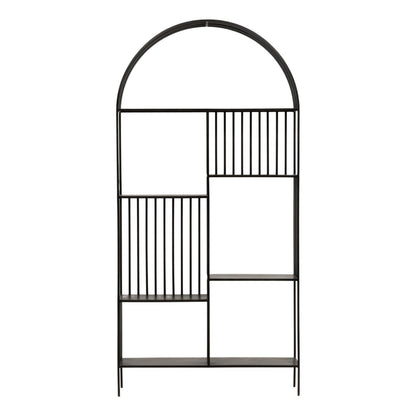 Black Gunmetal Finish Iron Bookcase 39 in Wide