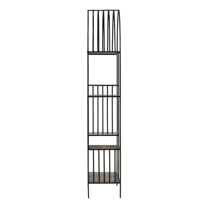 Black Gunmetal Finish Iron Bookcase 39 in Wide