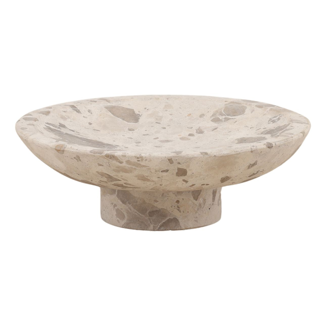 Beige Tendu Marble Bowl 12 in Wide