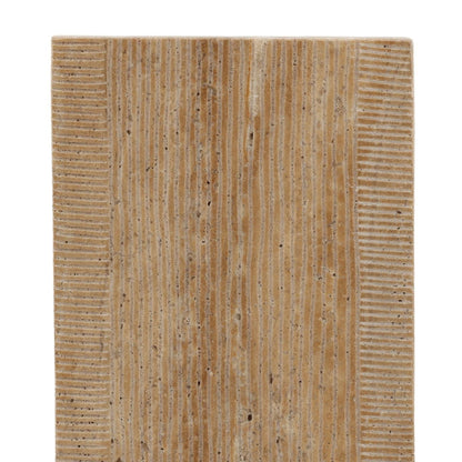 Artisan Travertine Marble and Iron Wall Decor