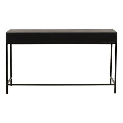 Elevated Mango Wood, Oak Veneer and Iron Desk