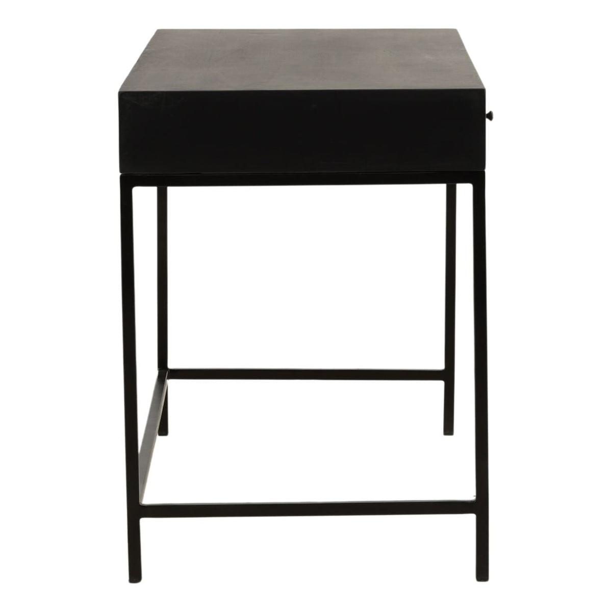 Elevated Mango Wood, Oak Veneer and Iron Desk