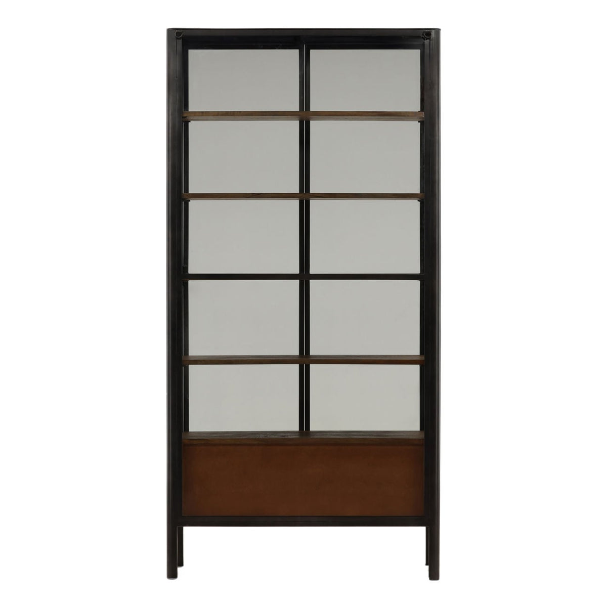 Heritage Iron, Glass and Mango Wood Cabinet