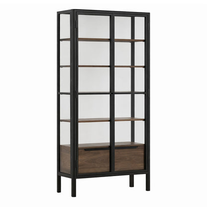 Heritage Iron, Glass and Mango Wood Cabinet