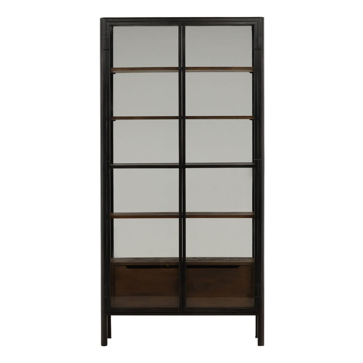 Heritage Iron, Glass and Mango Wood Cabinet