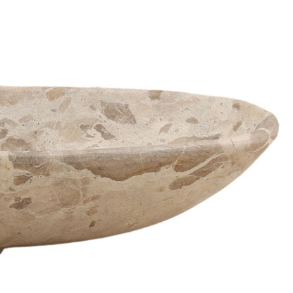 Beige Tendu Marble Bowl 25.5 in Wide