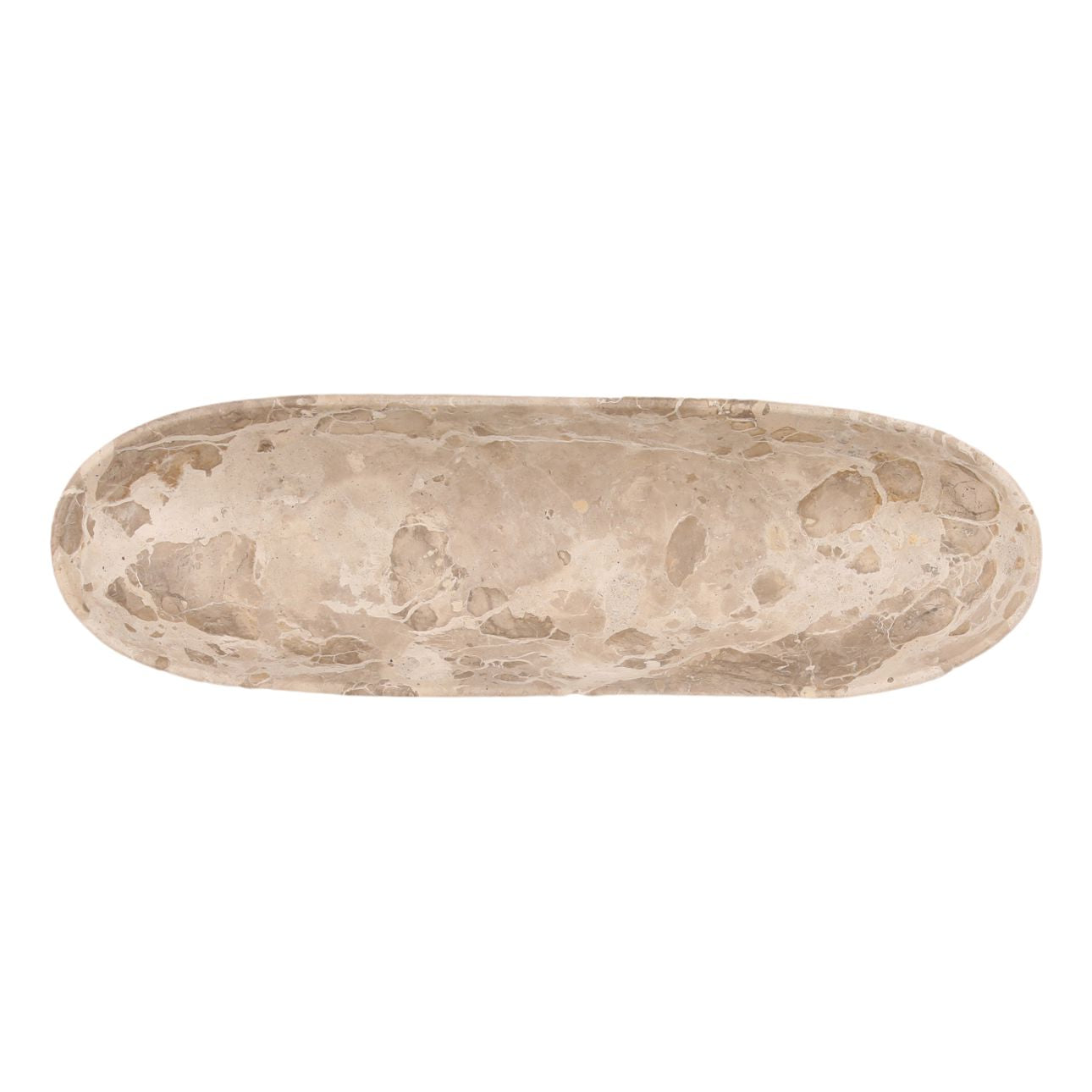 Beige Tendu Marble Bowl 25.5 in Wide