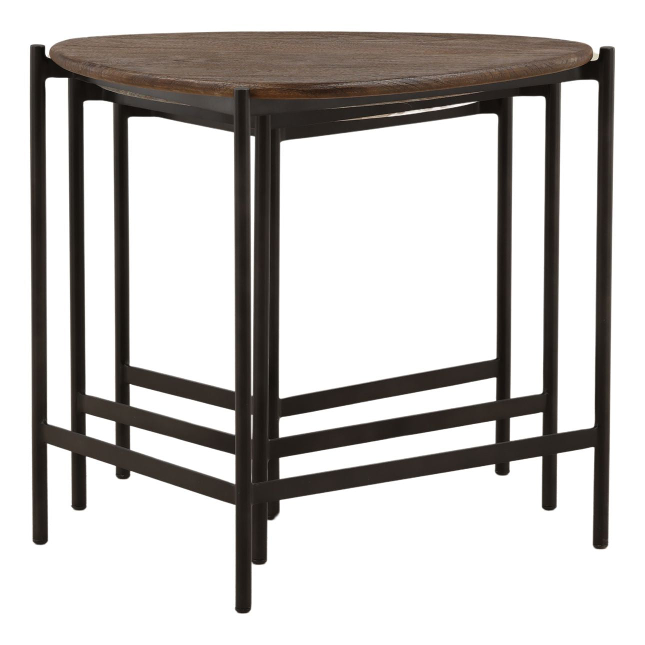 Brown, Green, and Beige Marble and Black Iron, Mango Wood, Bidasar and Tendu Marble Table 23 in Wide