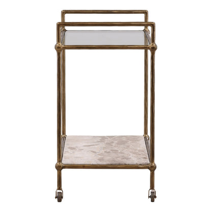 Curated Tendu Marble, Glass and Iron Home Accent