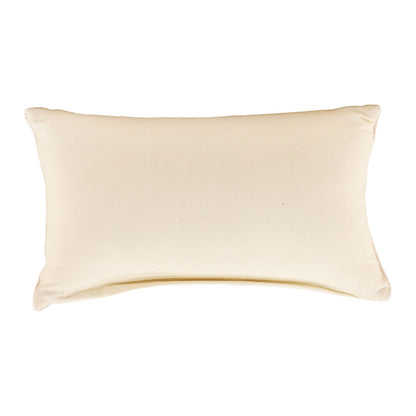 Black and Off White Handwoven Cotton with Filler Pillow 24 in Wide