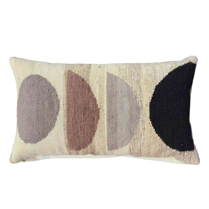 Multicolor Wool Pillow 24 in Wide