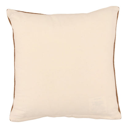 Taupe with Black Accents 100% Wool Cover with Down Alternative Insert Pillow 20 in Wide