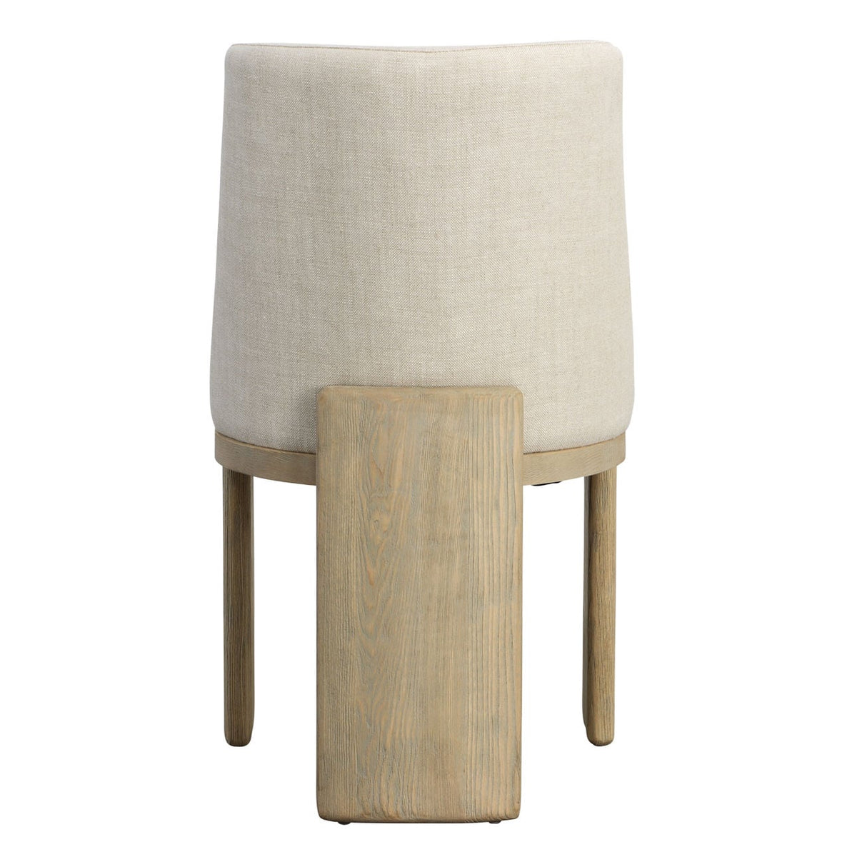 Refined Linen Upholstery and Ash Wood Dining Chair