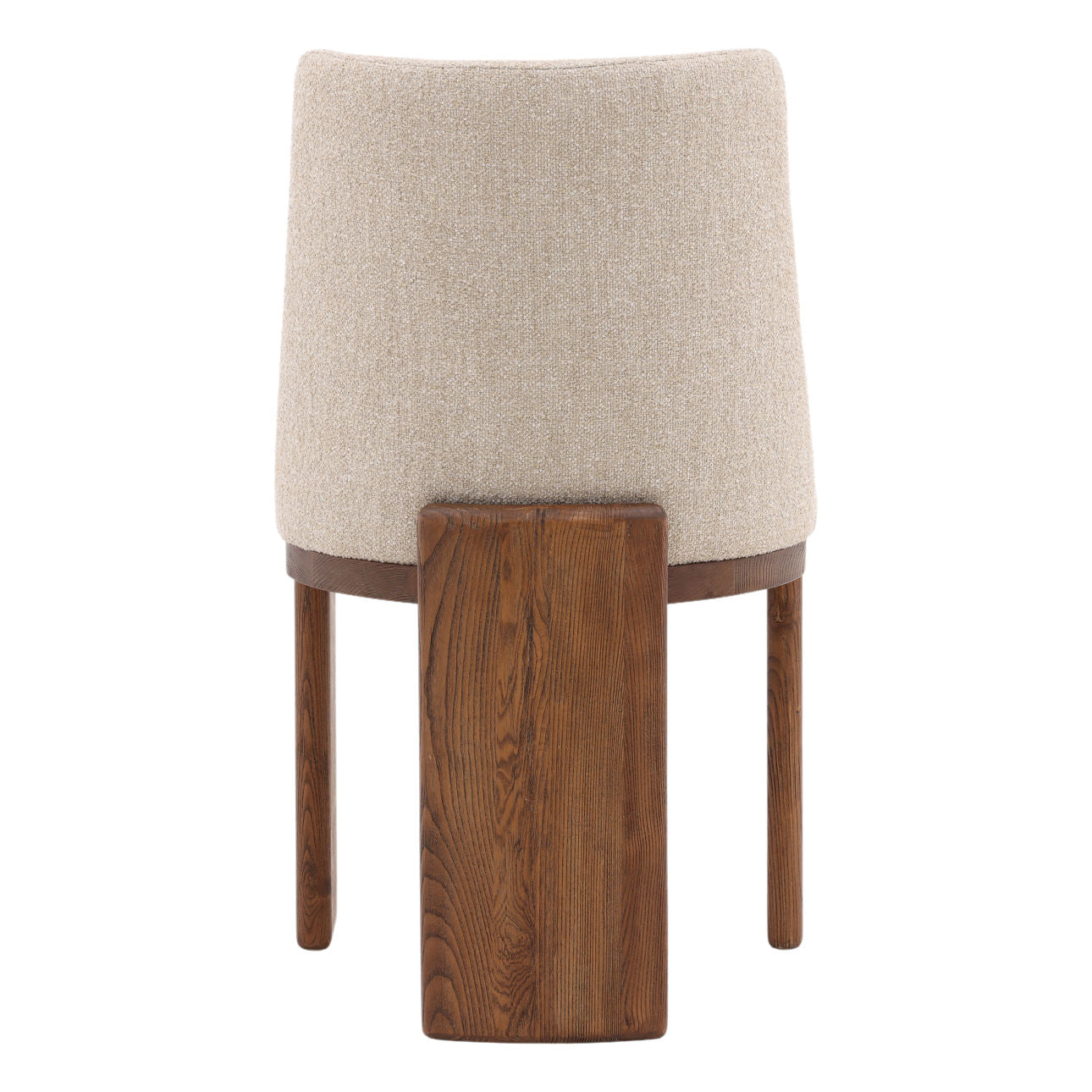 Yukon Sand and Brown Boucle Upholstery and Ash Wood Chair 20 in Wide