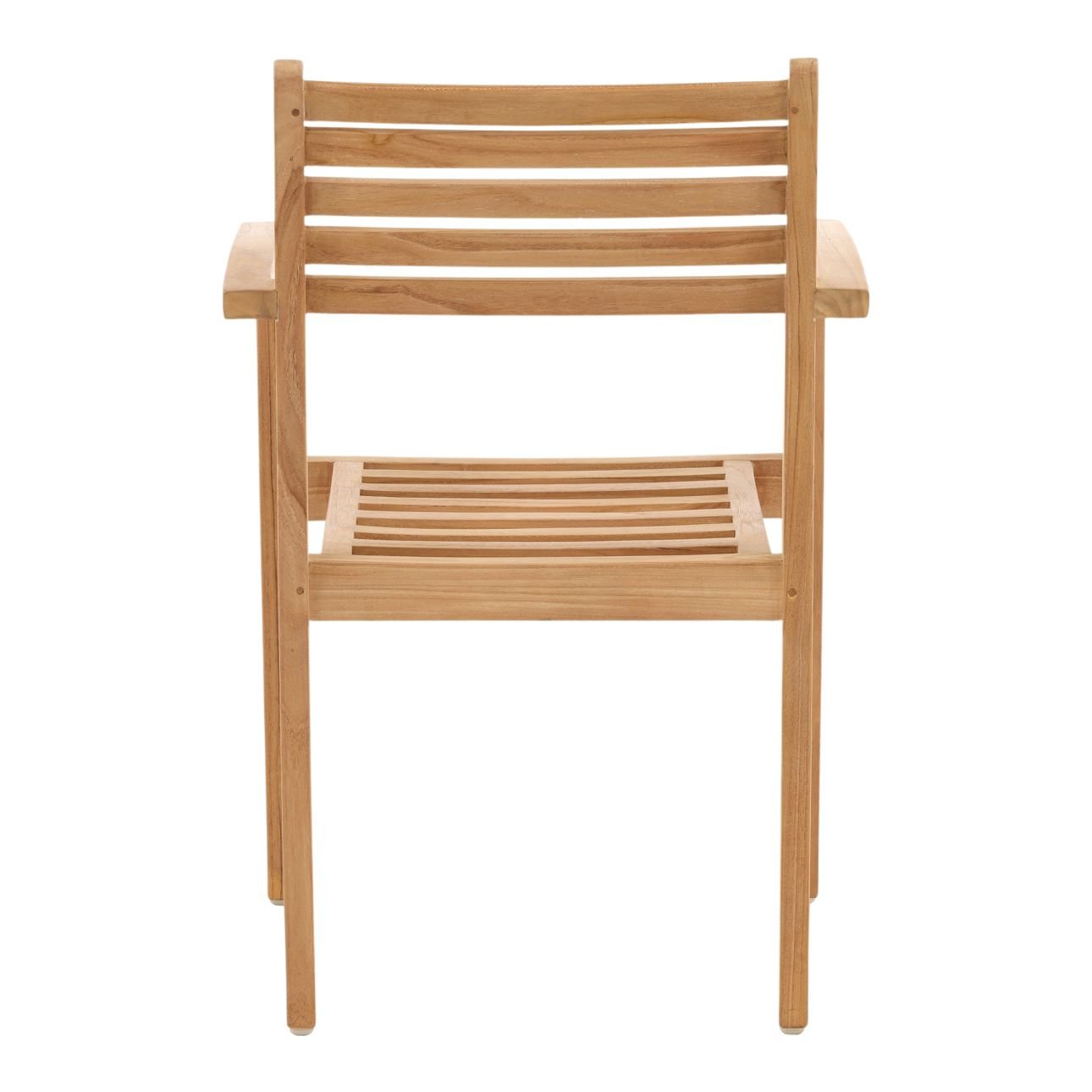 Natural Teak Wood Chair 22.5 in Wide