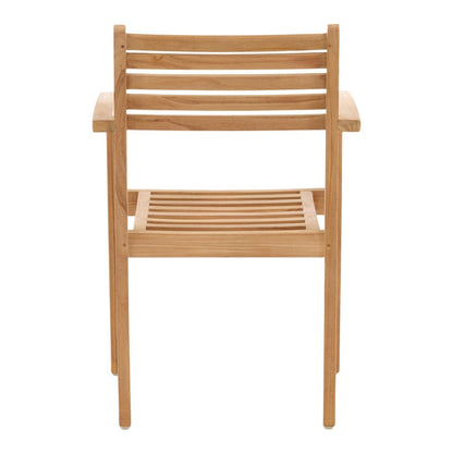 Natural Teak Wood Chair 22.5 in Wide