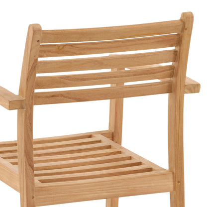 Natural Teak Wood Chair 22.5 in Wide