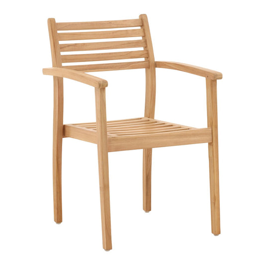 Natural Teak Wood Chair 22.5 in Wide