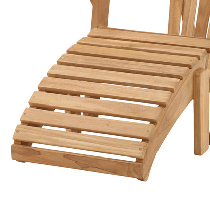 Natural Teak Wood Chair 32.5 in Wide