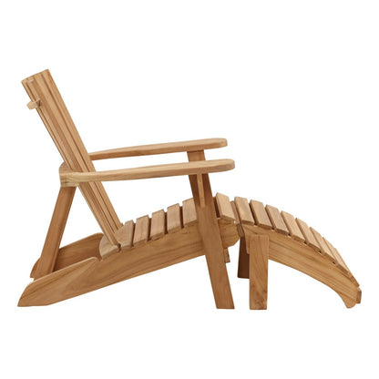 Natural Teak Wood Chair 32.5 in Wide