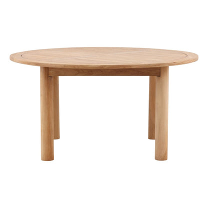 Natural Teak Wood Table 59 in Wide