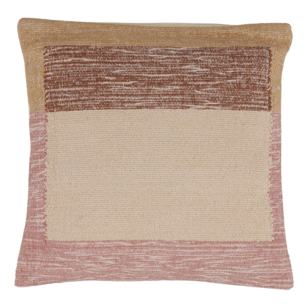 Multicolor Handwoven Cotton Cover Pillow 20 in Wide