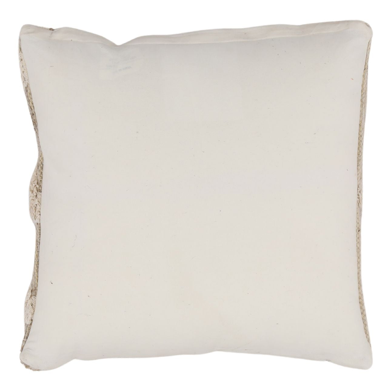 Ivory Tufted Cotton and Wool Cover Pillow 20 in Wide