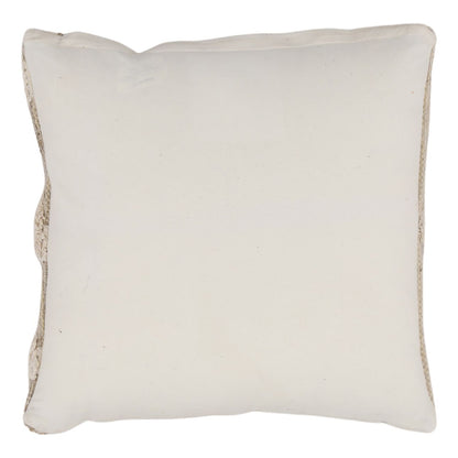 Ivory Tufted Cotton and Wool Cover Pillow 20 in Wide