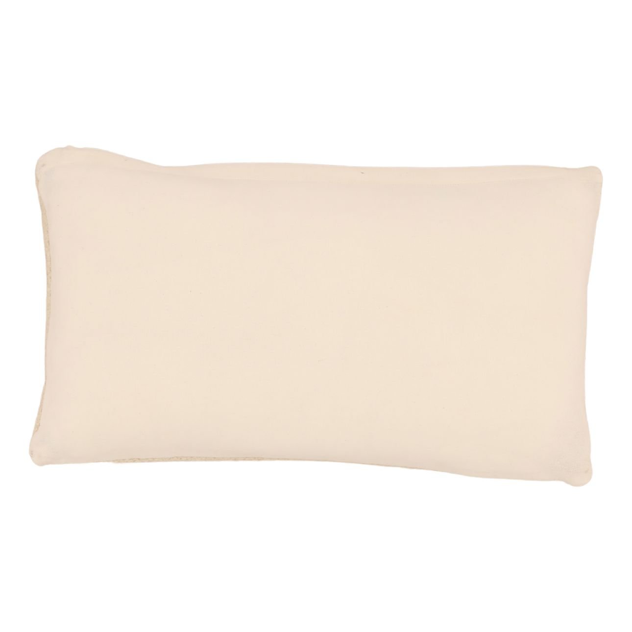 Cream Handwoven Jute and Wool Cover Pillow 24 in Wide