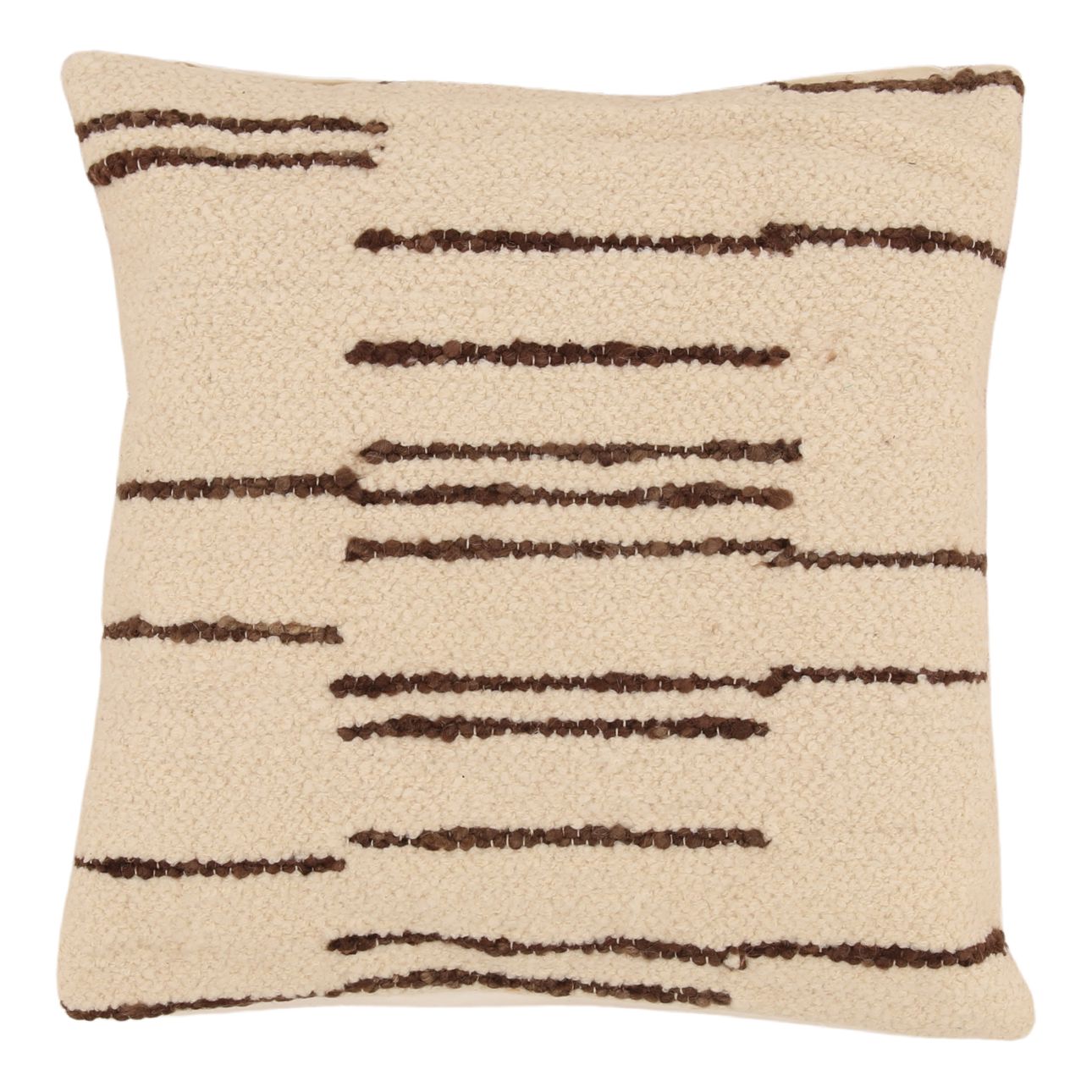 Ivory Handwoven Wool Cover Pillow 20 in Wide
