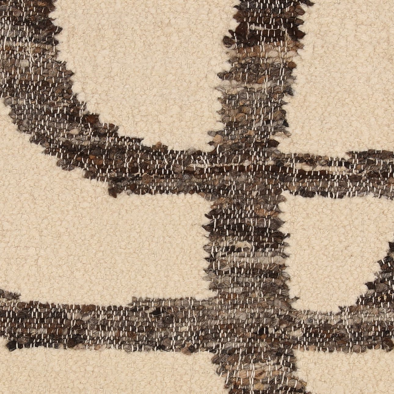 Charcoal and Ivory Handwoven Wool Cover Pillow 20 in Wide