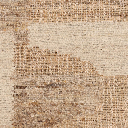 Sand Handwoven Jute and Wool Cover Pillow 20 in Wide