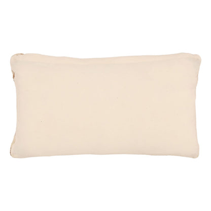 Sand Handwoven Jute and Wool Cover Pillow 24 in Wide